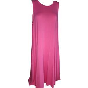 Tank Dress Pink Sleeveless with Side Pockets NWT Sz M